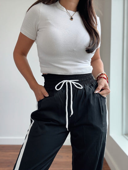 Iconic Black Track Pants