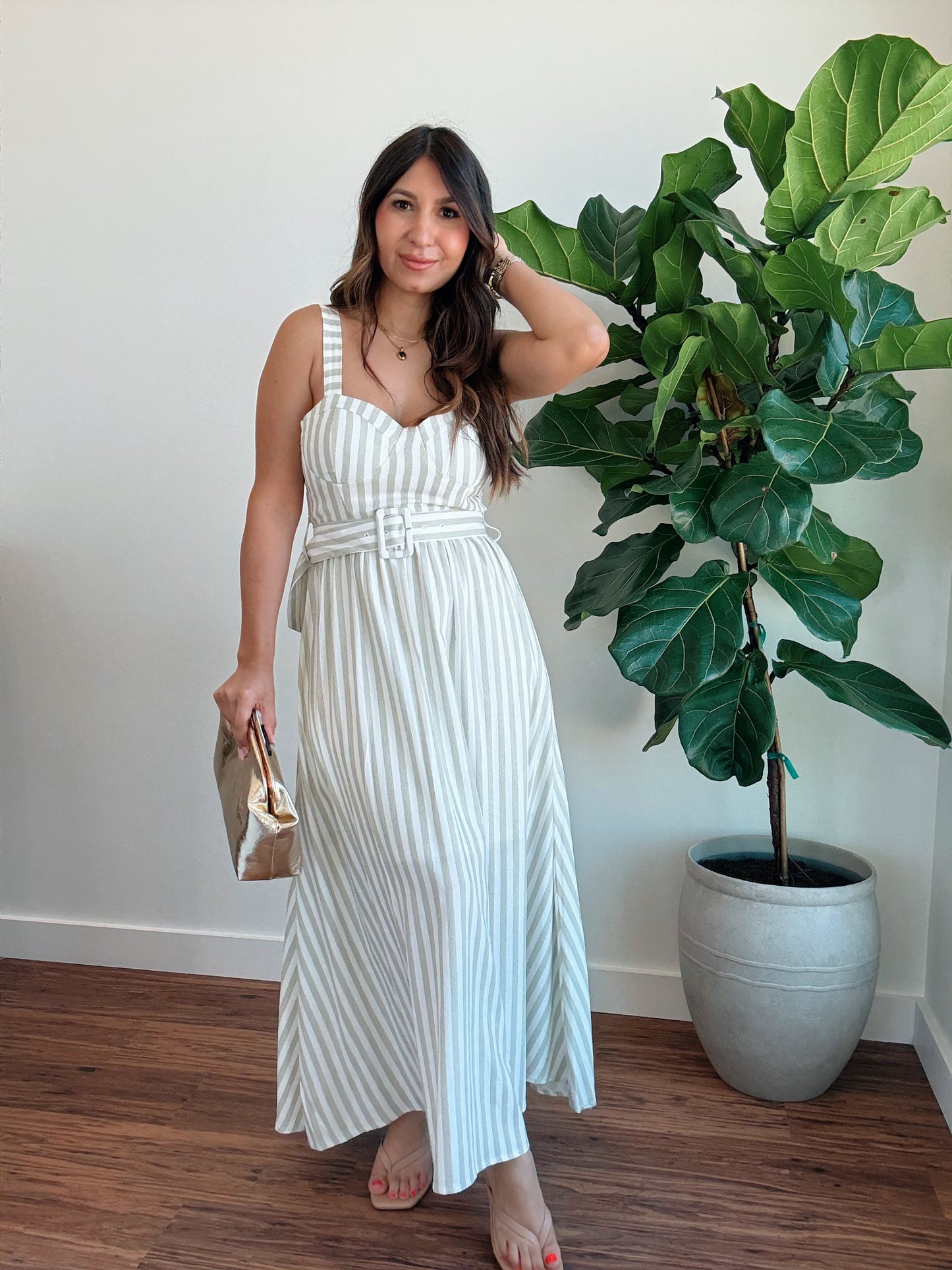 Pistachio Striped Dress