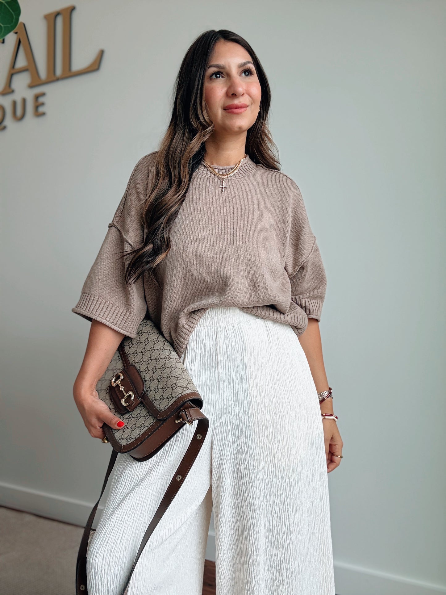 Julia Taupe Sweater