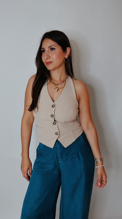 LA Tan Halter Vest