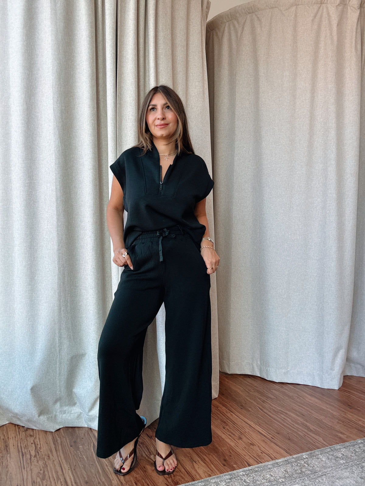 Lux Black Scuba Top