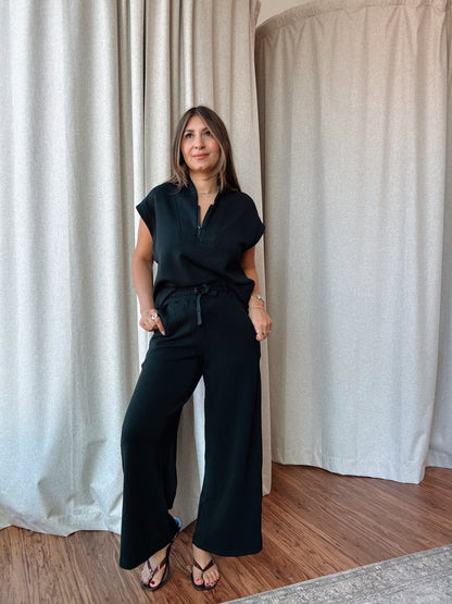 Lux Black Scuba Top