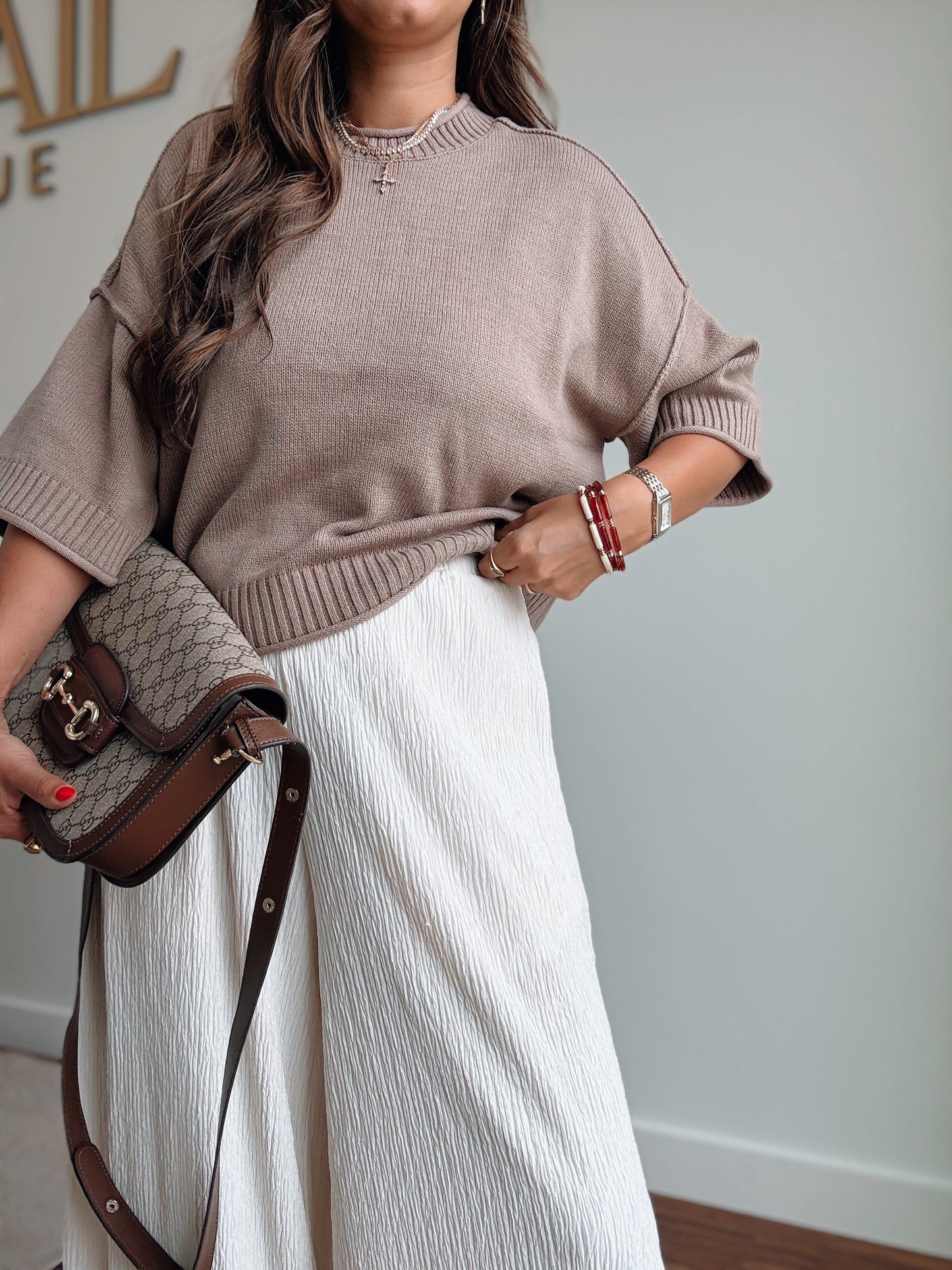 Julia Taupe Sweater