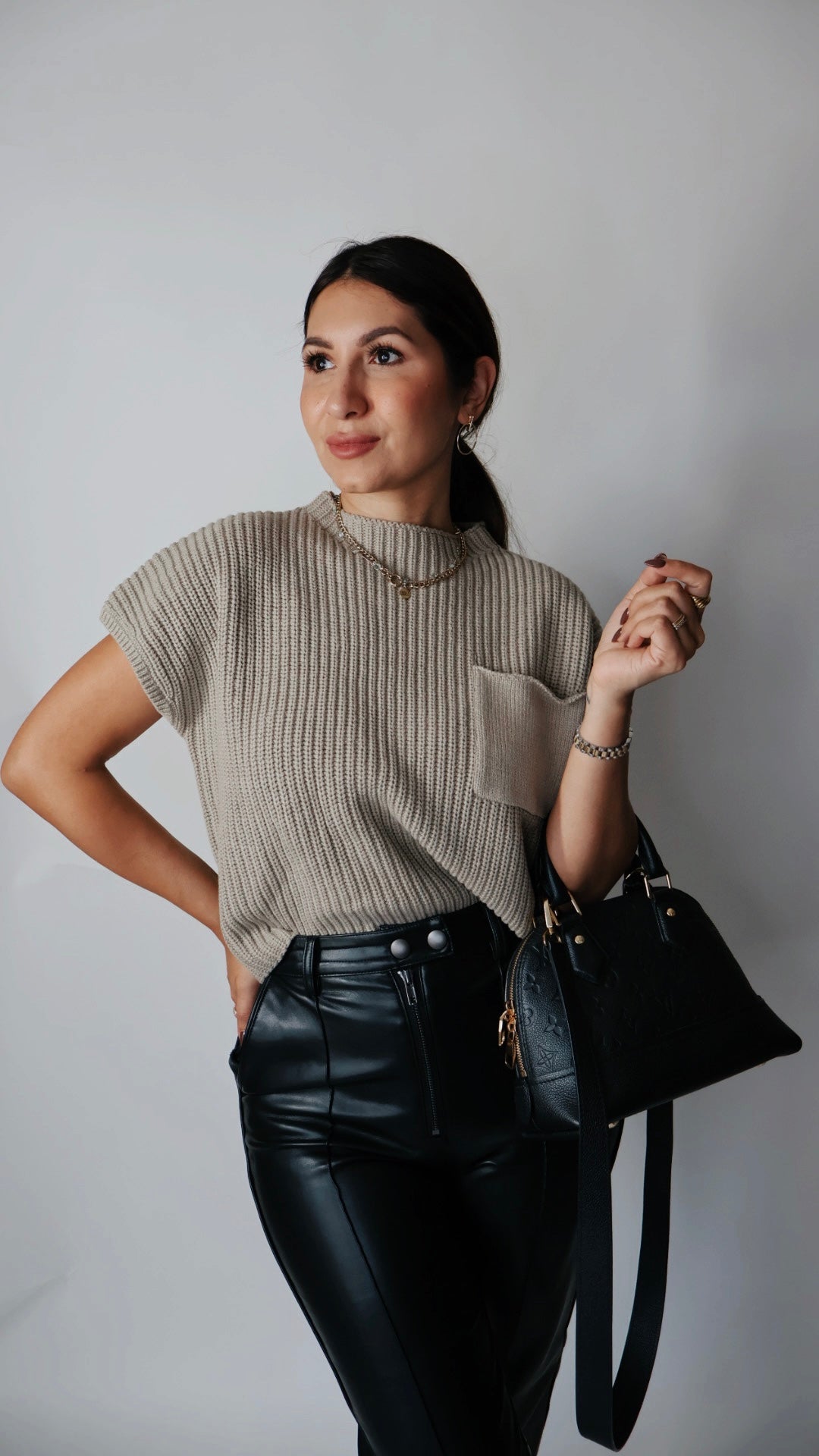 Stone Pocket Sweater Top