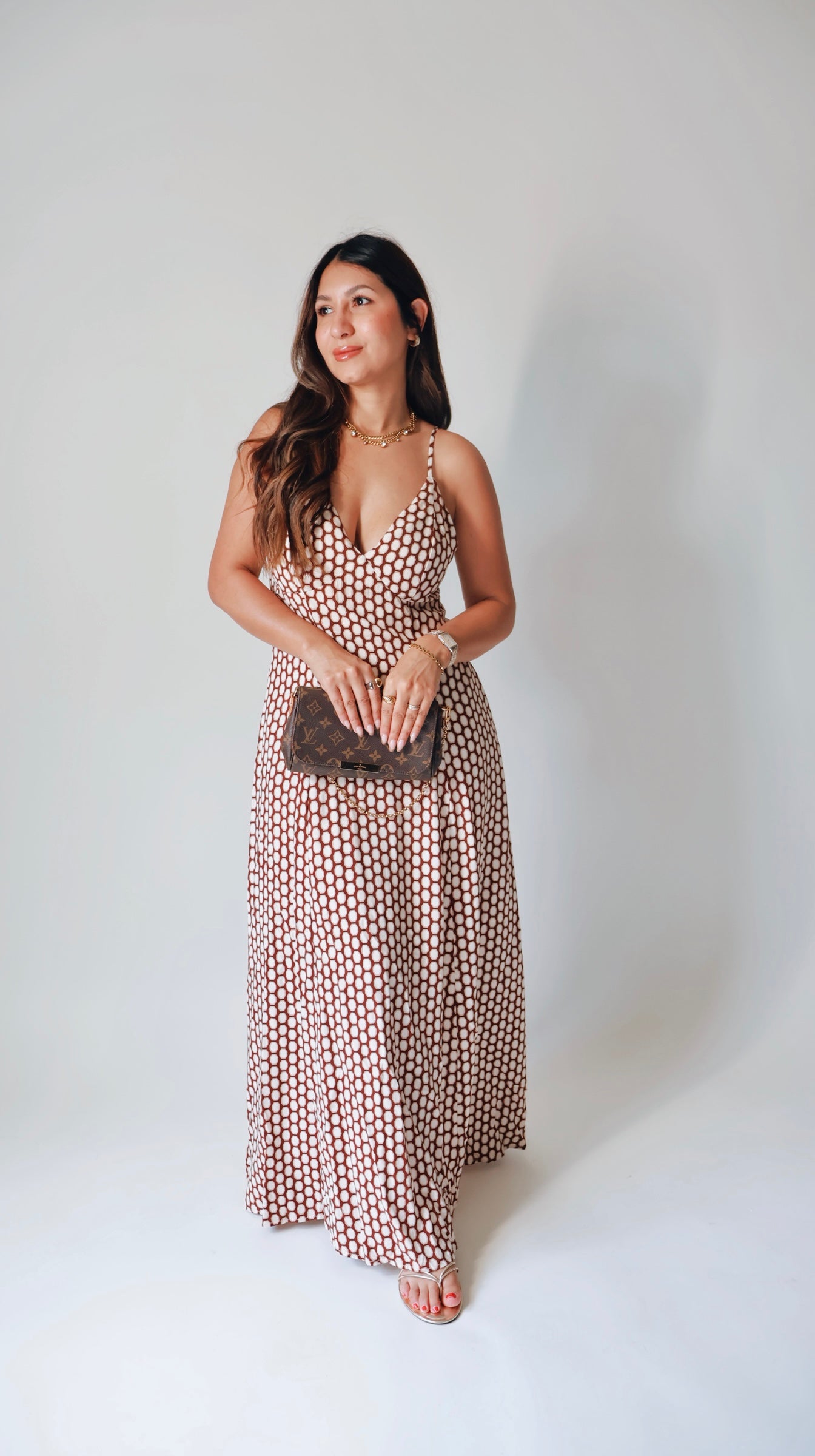 Backless Geo Print Dress