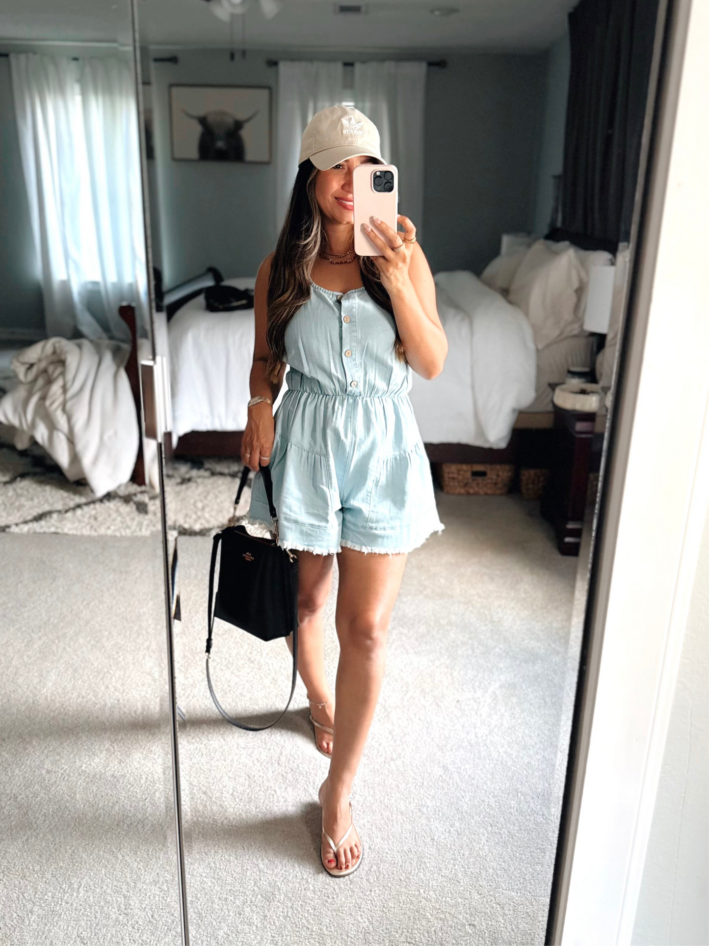 Washed Light Denim Romper