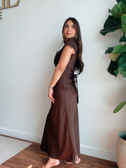 Chocolate Satin Dress