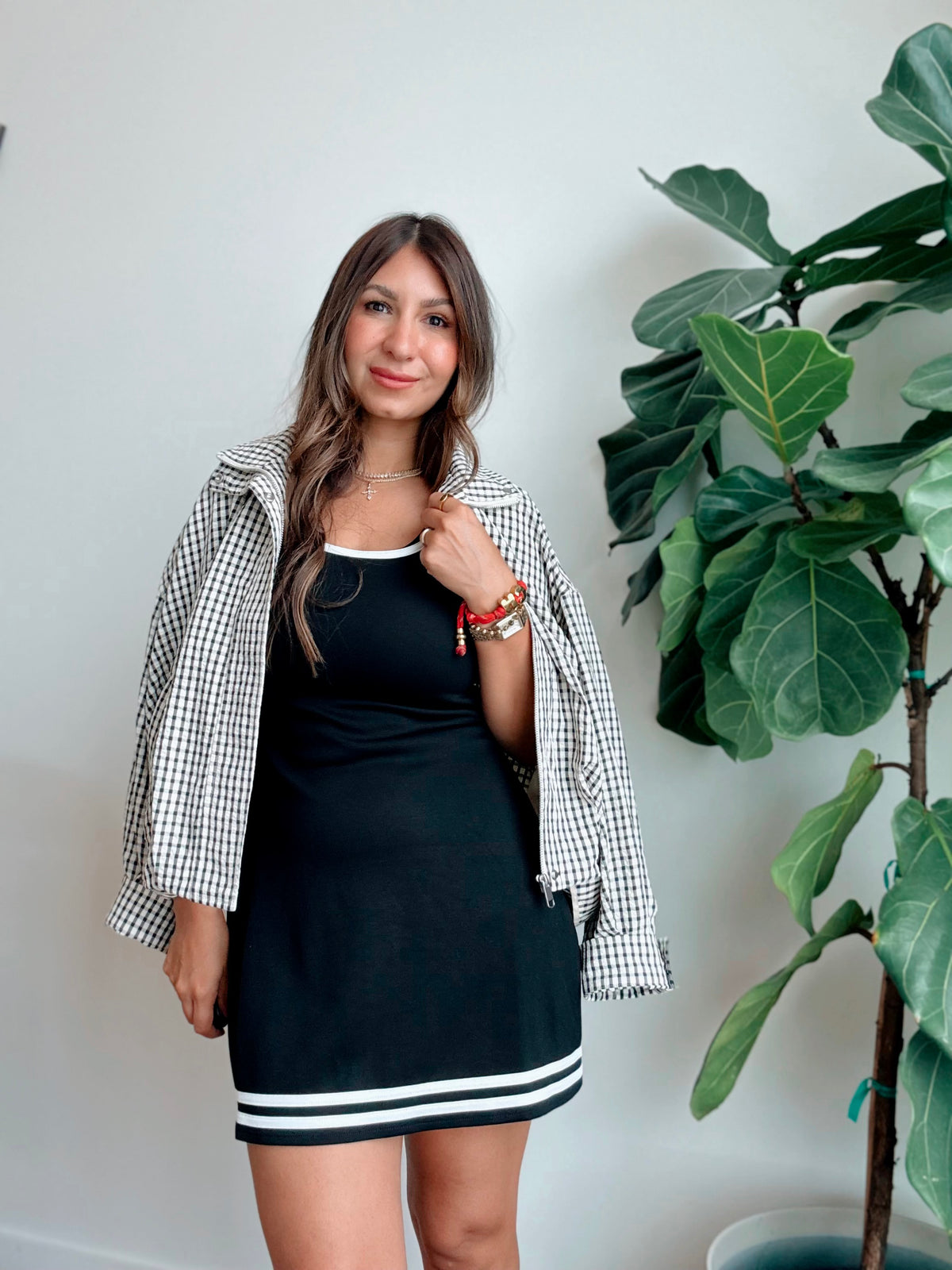 Poly Black Scuba Dress