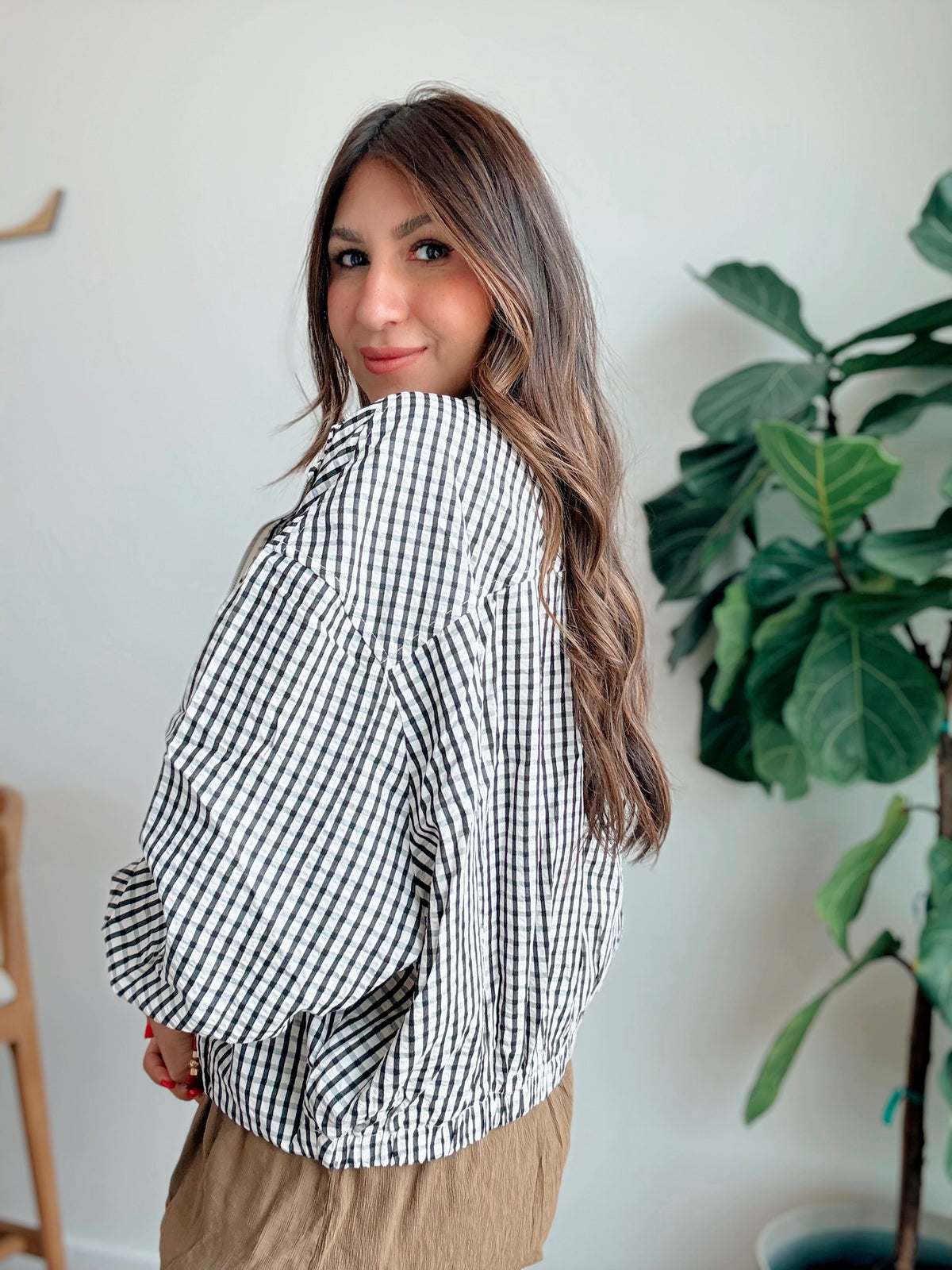 Plaid Cropped Jacket