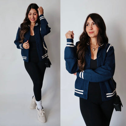 Vintage Navy Bomber Cardigan