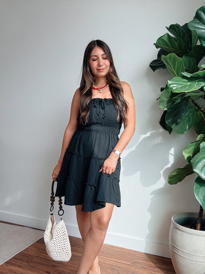 Steph Black Mini Dress