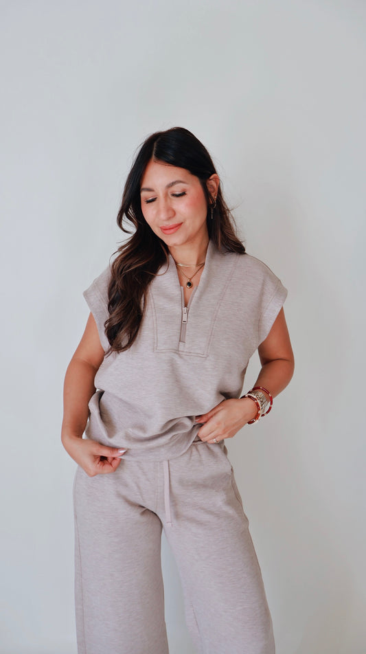 Lux Mocha Leasure Top