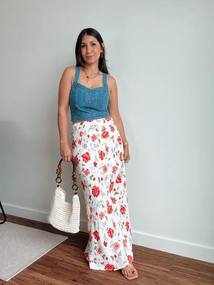 Garden Floral Slip Skirt