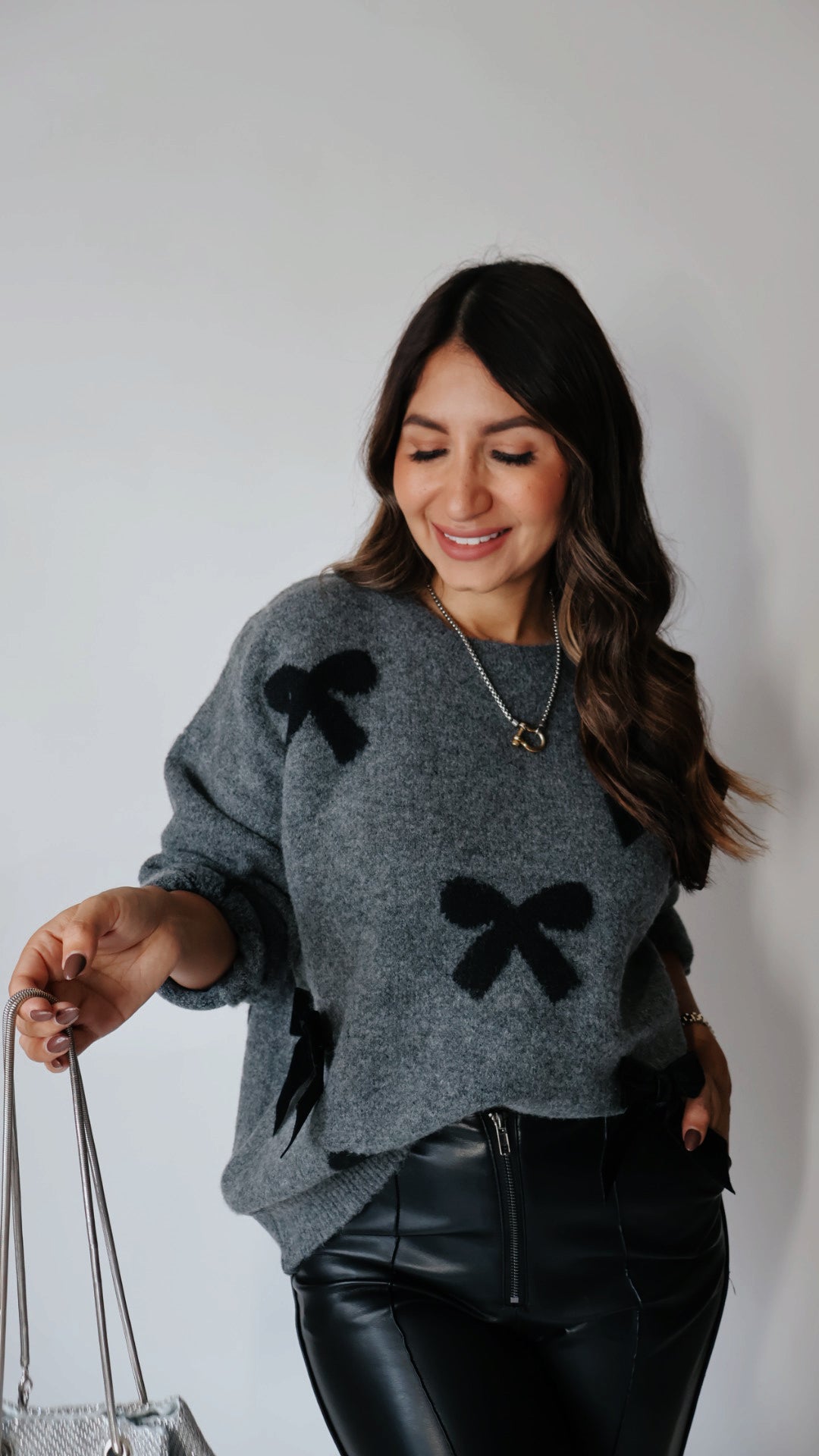 Paulina Velvet Bow Sweater