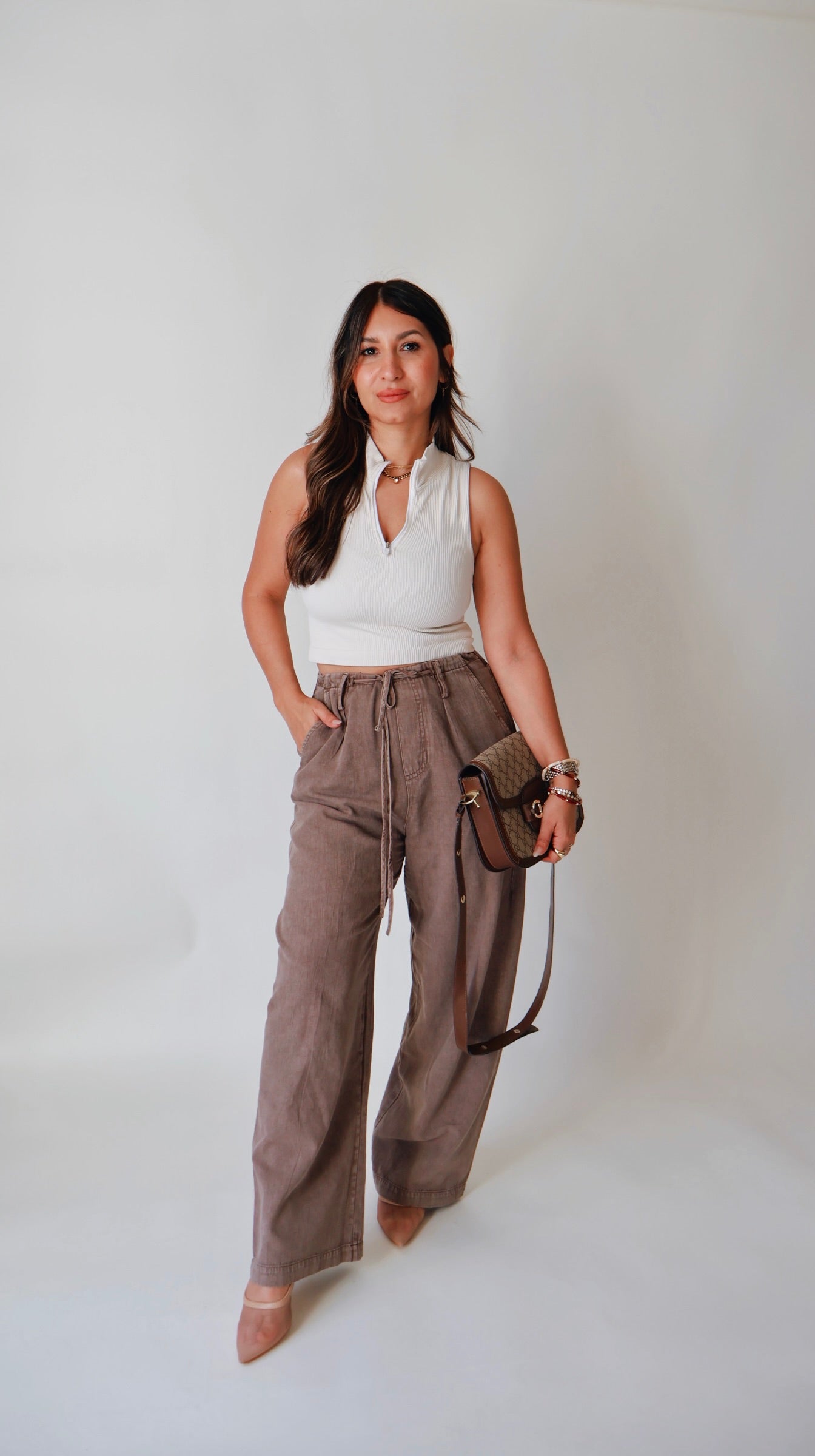 Aura Brown Drawing Trousers