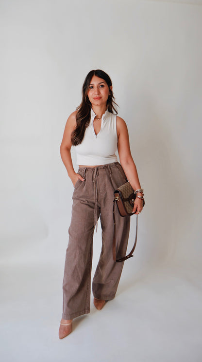 Aura Brown Drawing Trousers