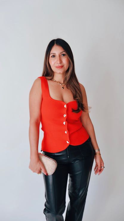 Sweetheart Red Holiday Top
