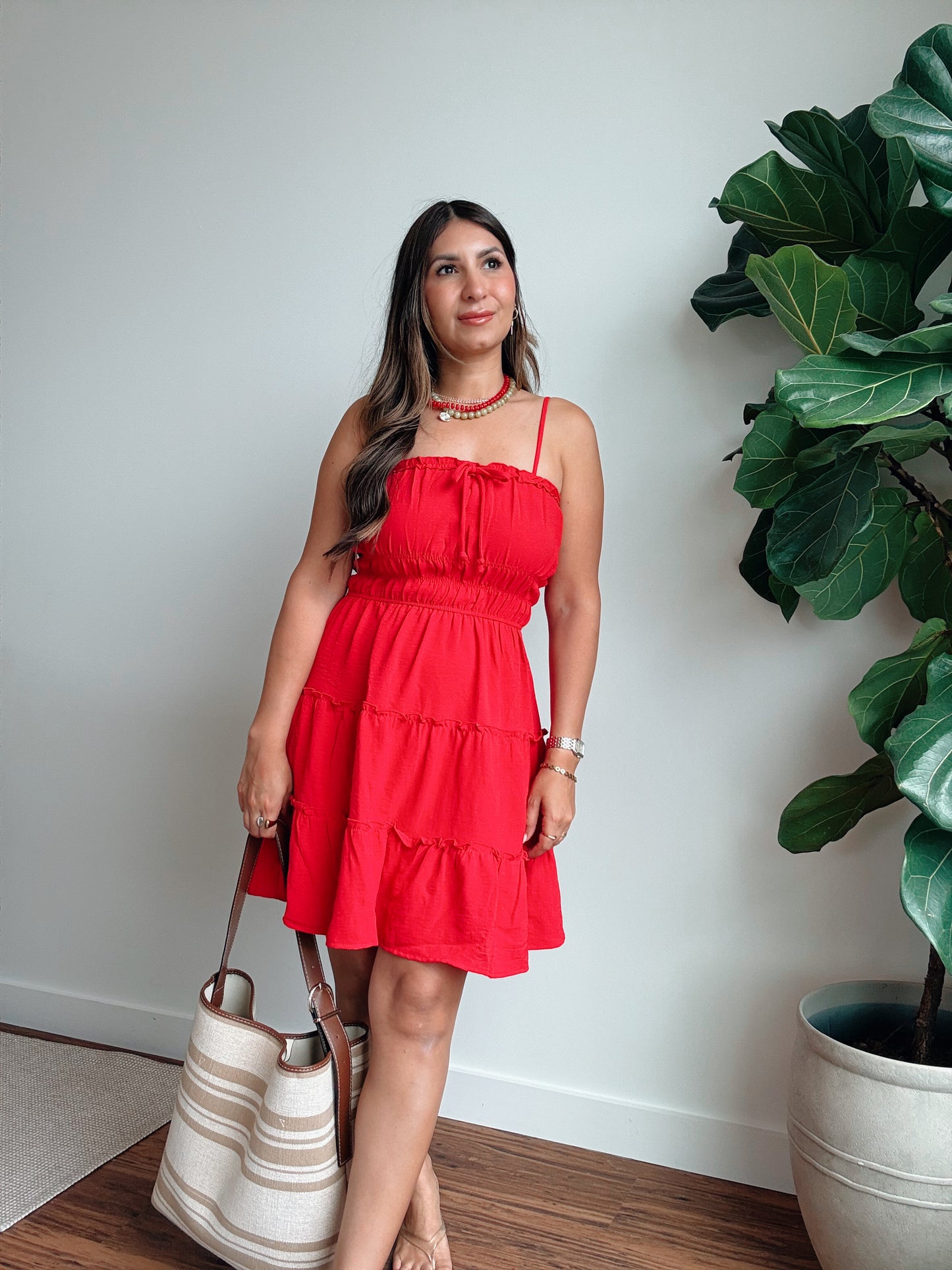 Tomato Red Mini Dress