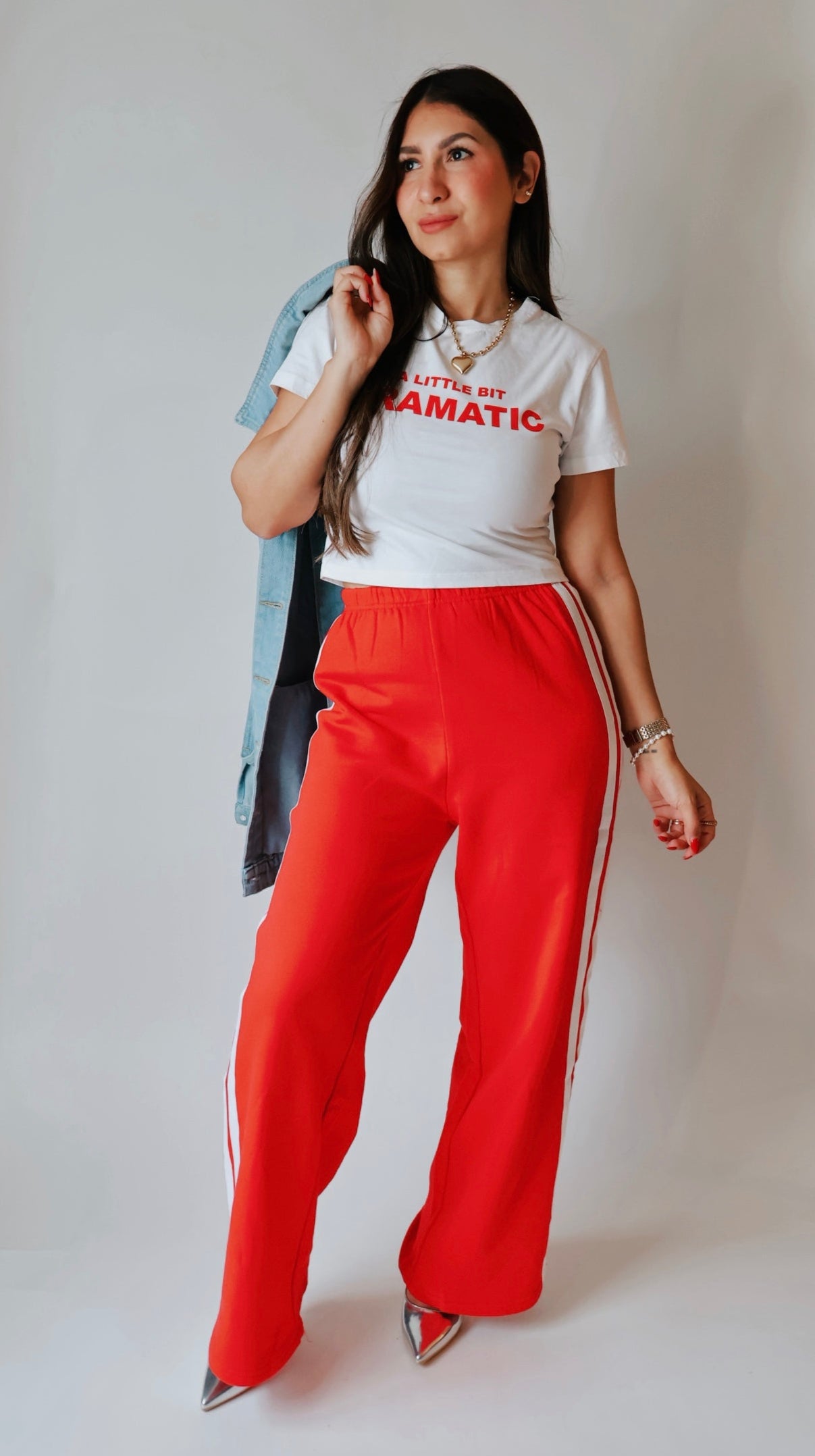 Cherry Red Track Pants