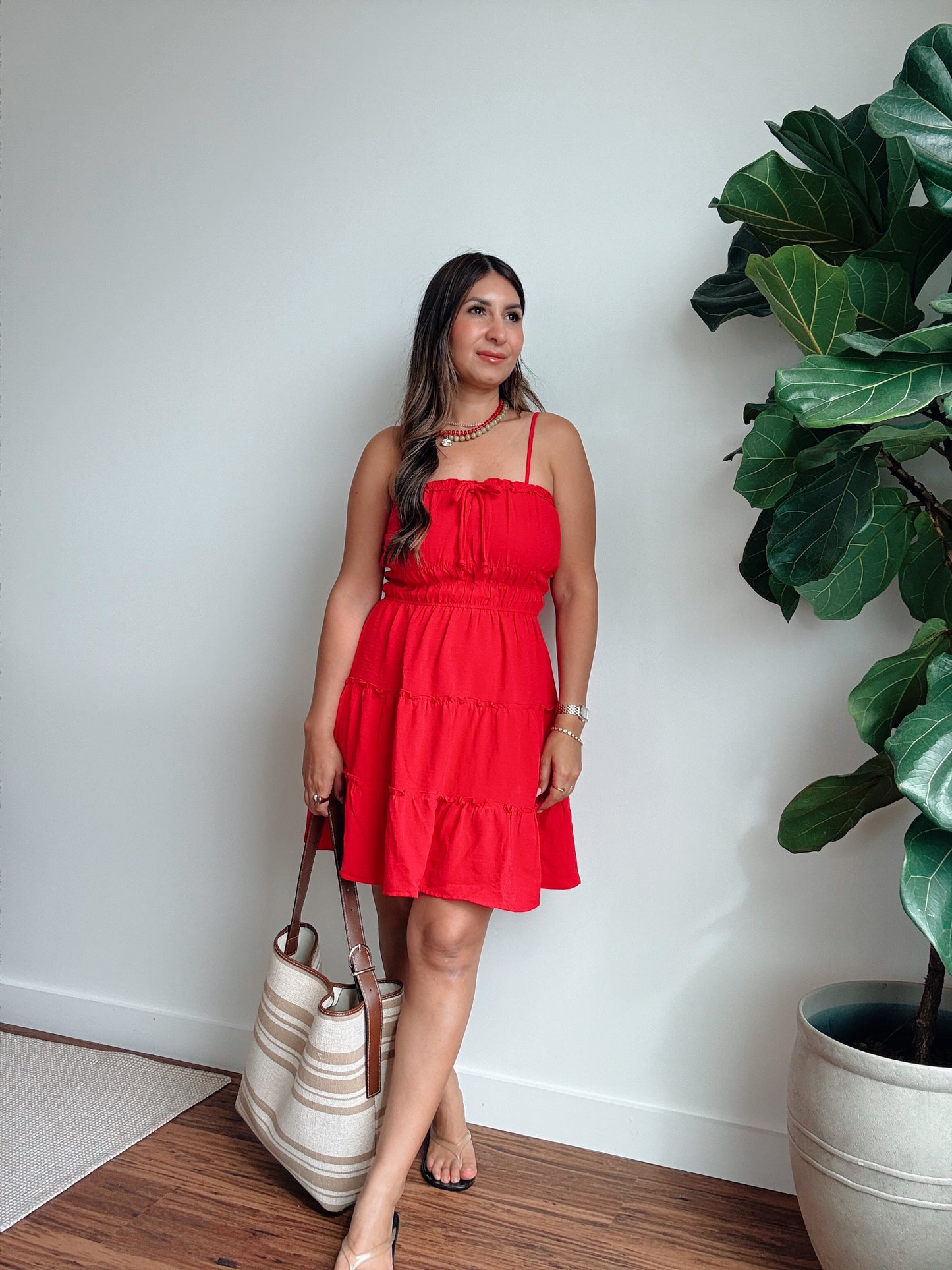 Tomato Red Mini Dress
