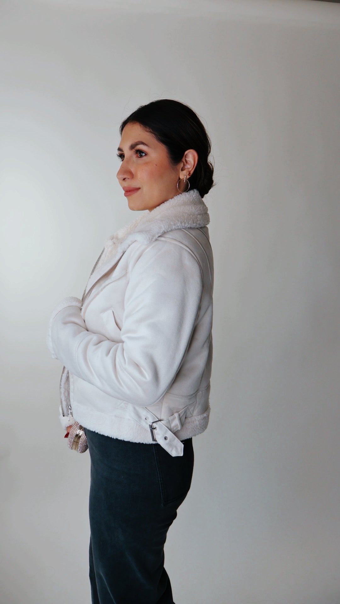 Xenna Suede & Sherpa Jacket