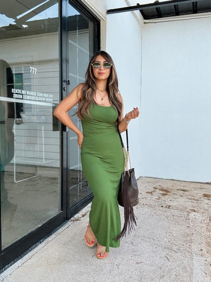 Ibiza Green Bodycon Maxi Dress