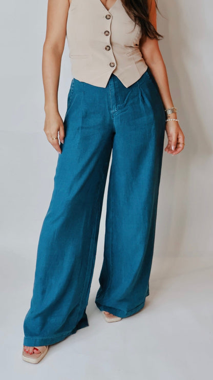 Dark Chambray Trousers