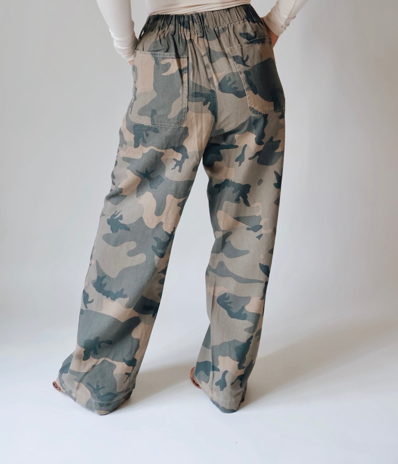 Camo Wide Leg Pants
