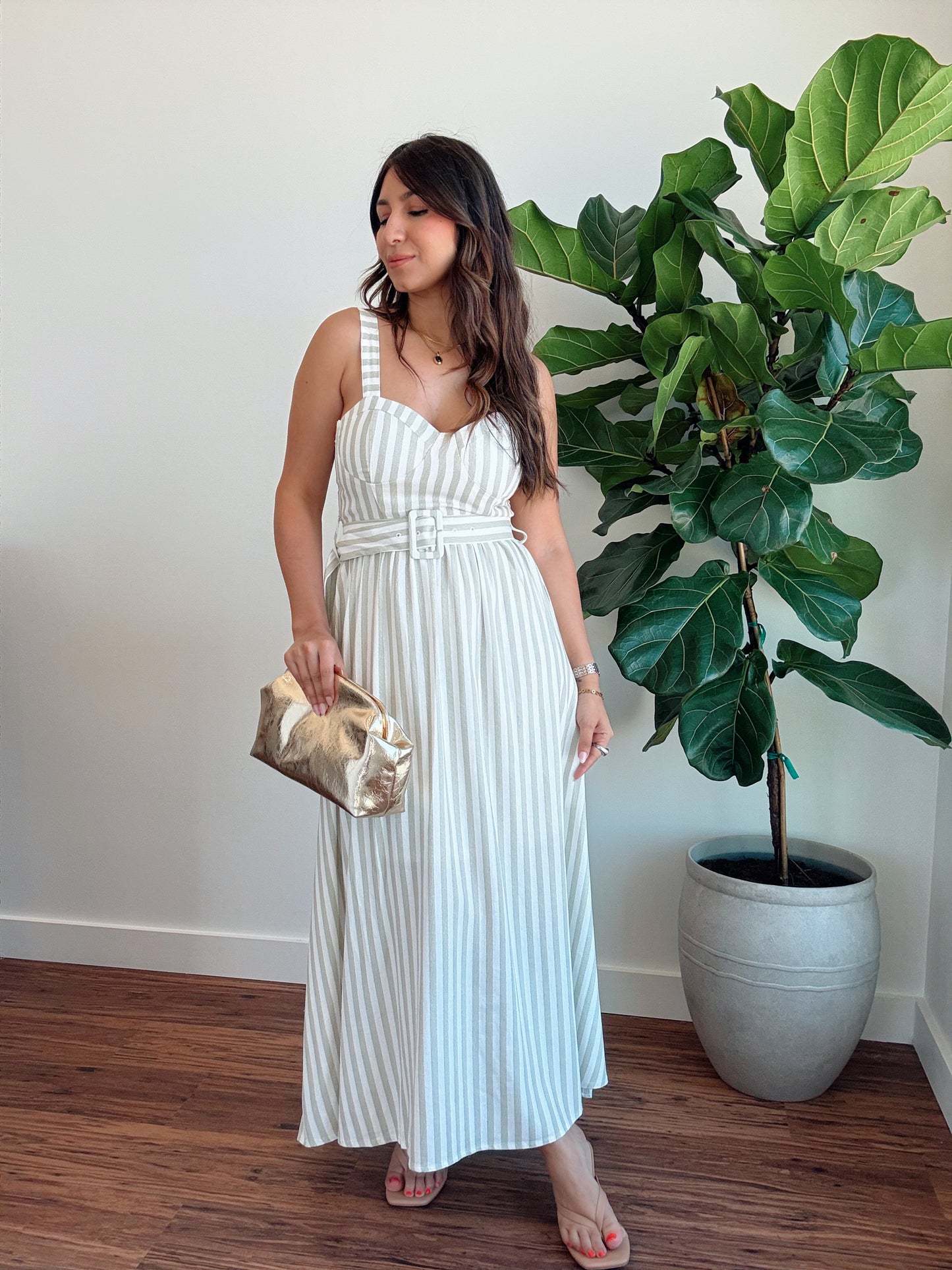 Pistachio Striped Dress