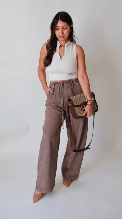 Aura Brown Drawing Trousers