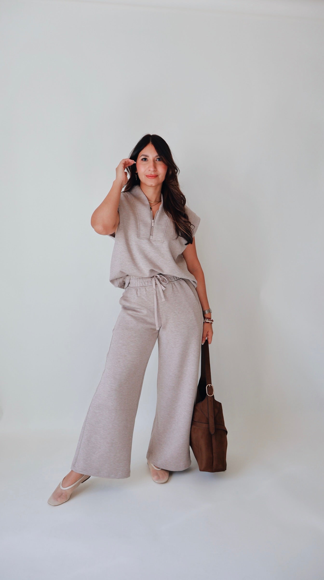 Lux Mocha Leasure Top