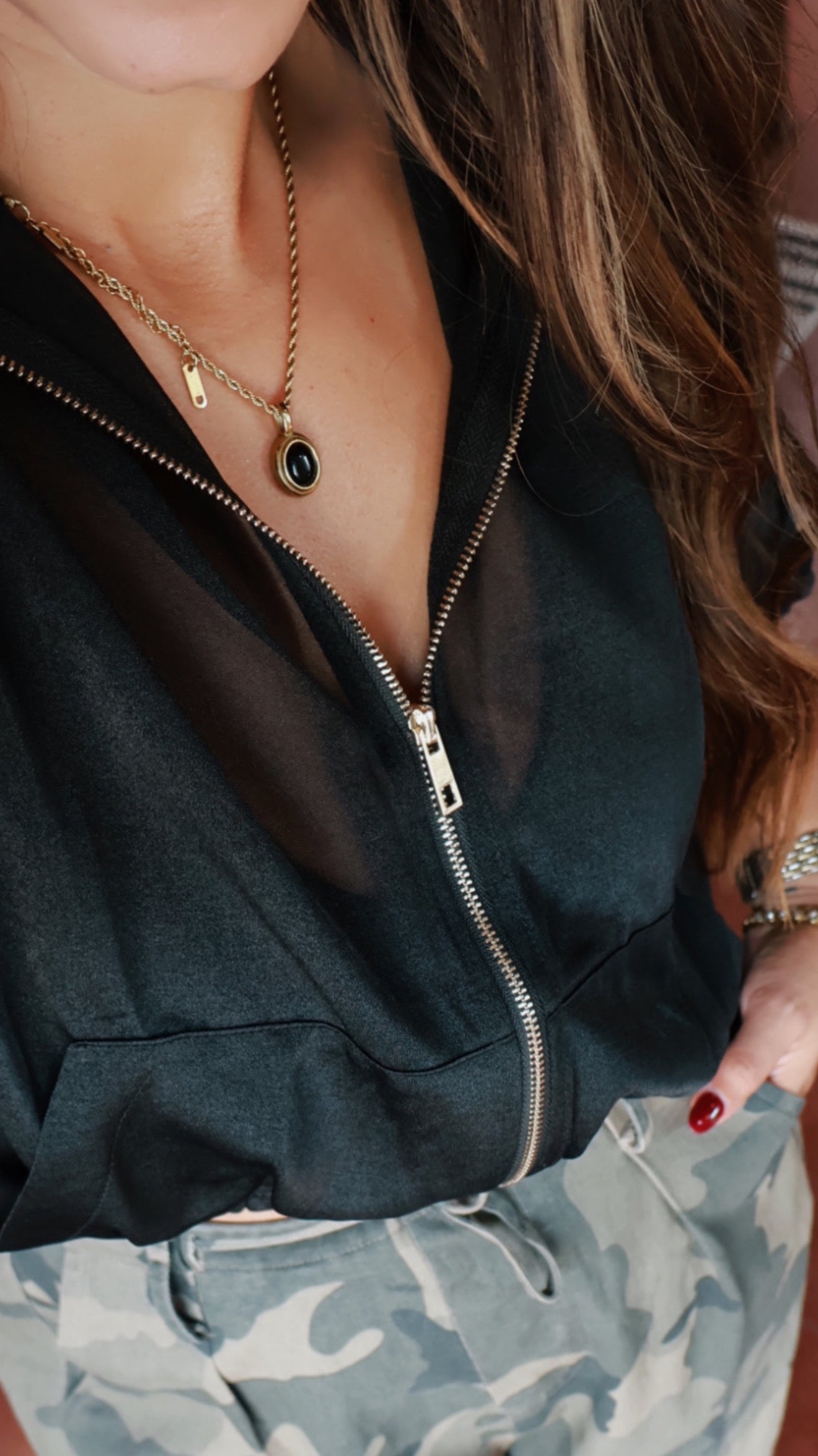 Natural Black Gemstone Necklace