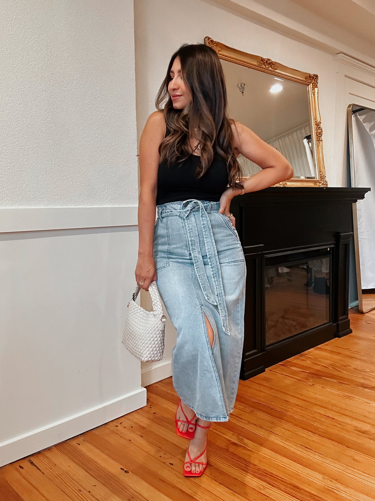 Heidi Midi Denim Skirt