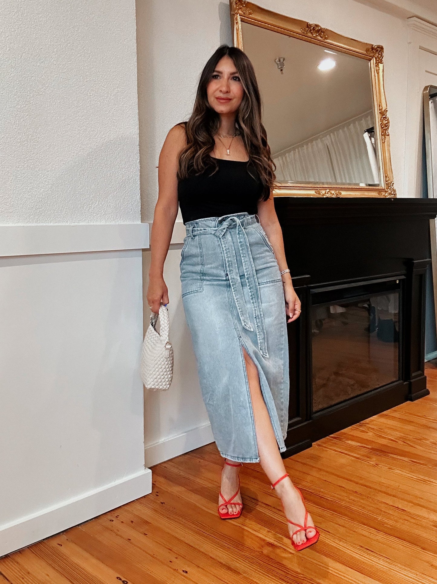 Heidi Midi Denim Skirt