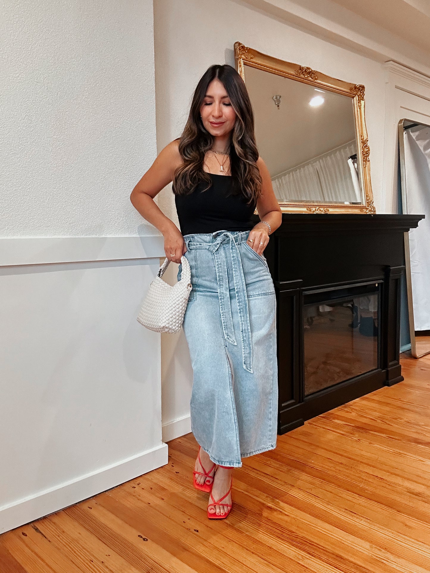 Heidi Midi Denim Skirt