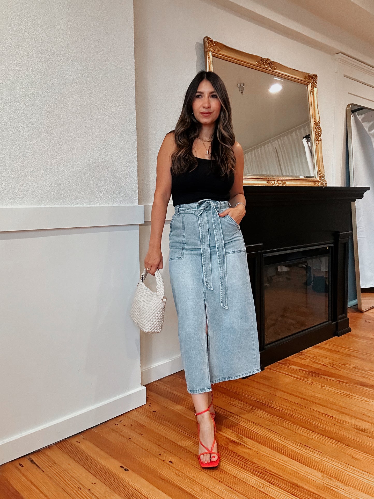 Heidi Midi Denim Skirt