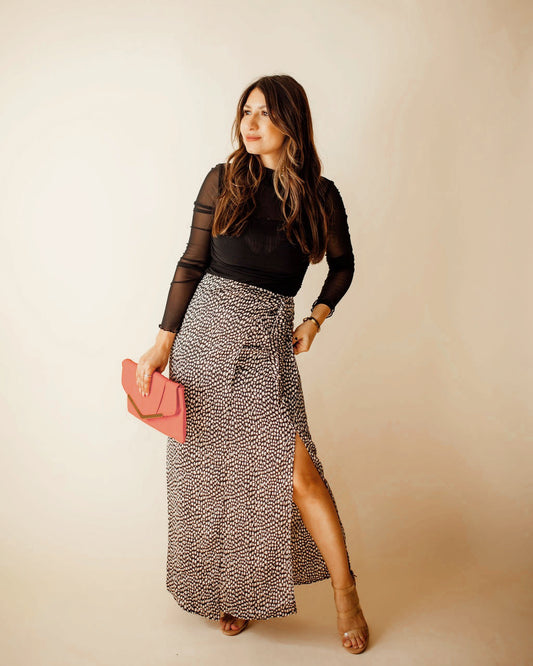 Angeles Satin Wrap Skirt