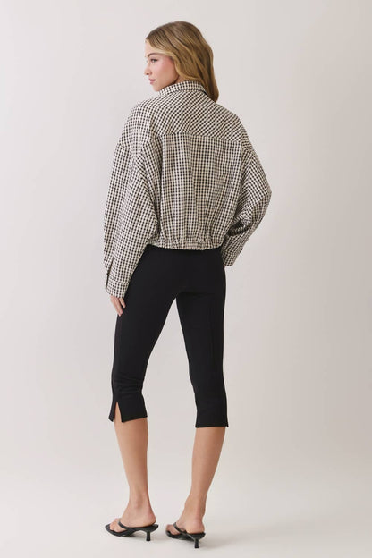 Plaid Cropped Jacket