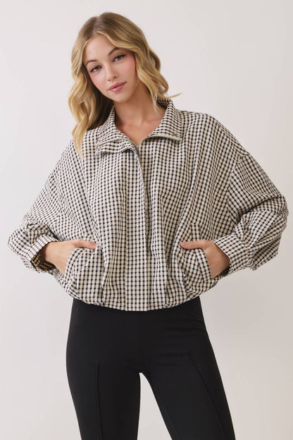 Plaid Cropped Jacket