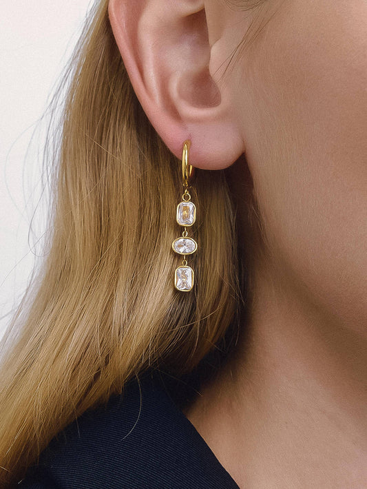 Sunniva Triple Drop Earrings