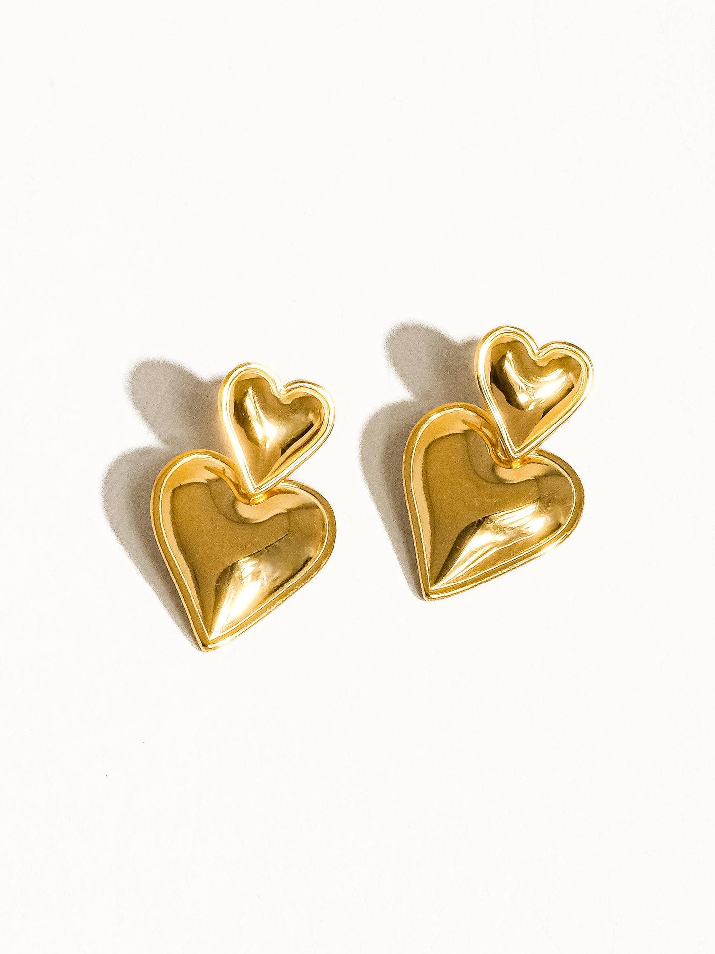 Layered Heart Earrings