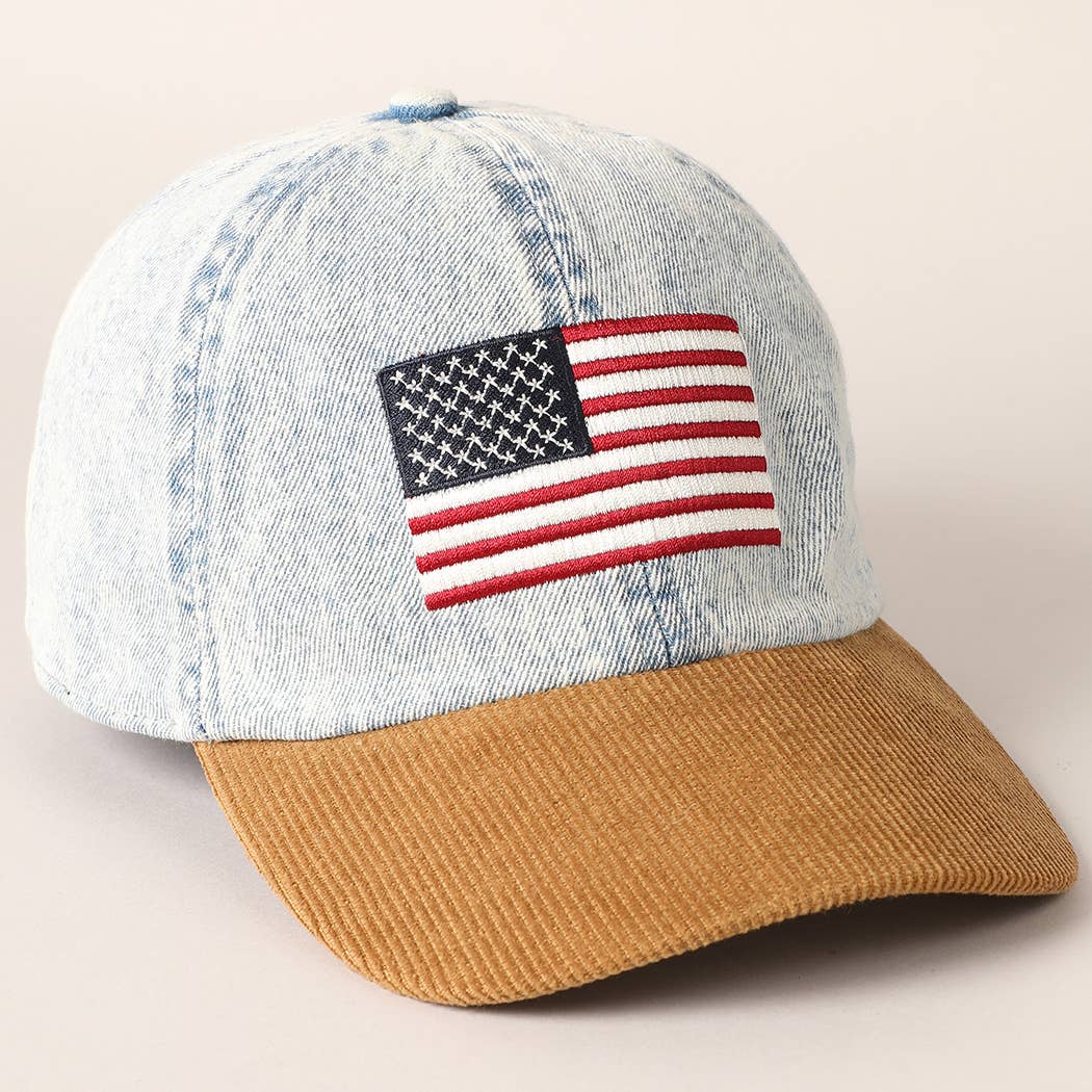 Acid Wash USA Flag Baseball Cap
