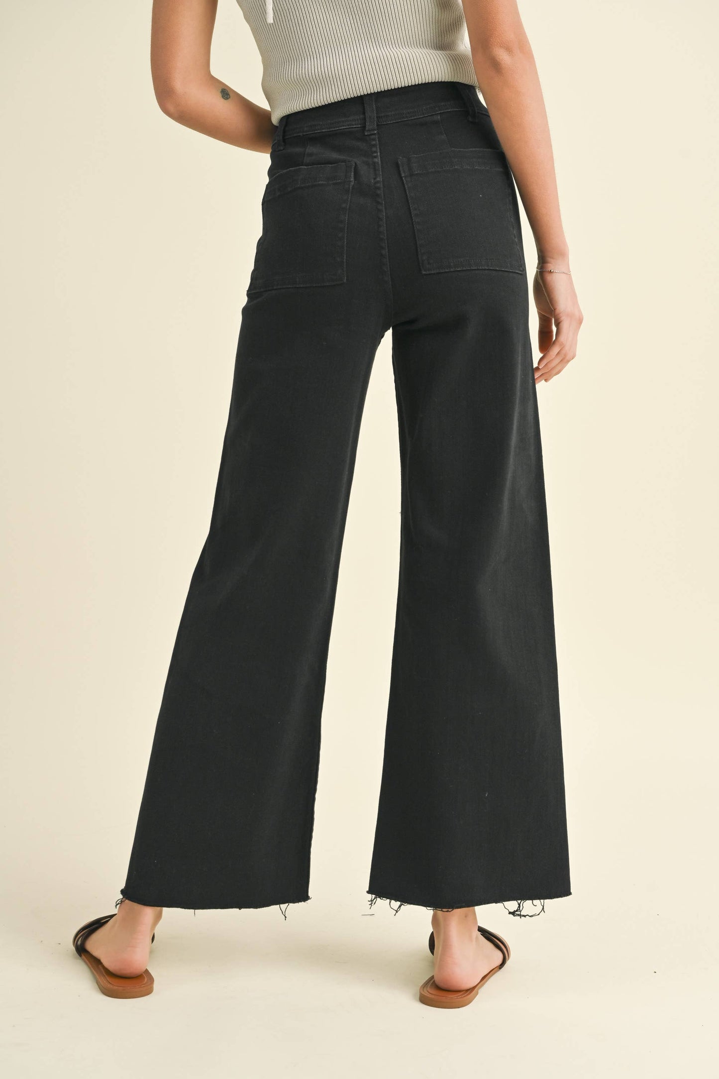 Wide Leg Classic Black Denim