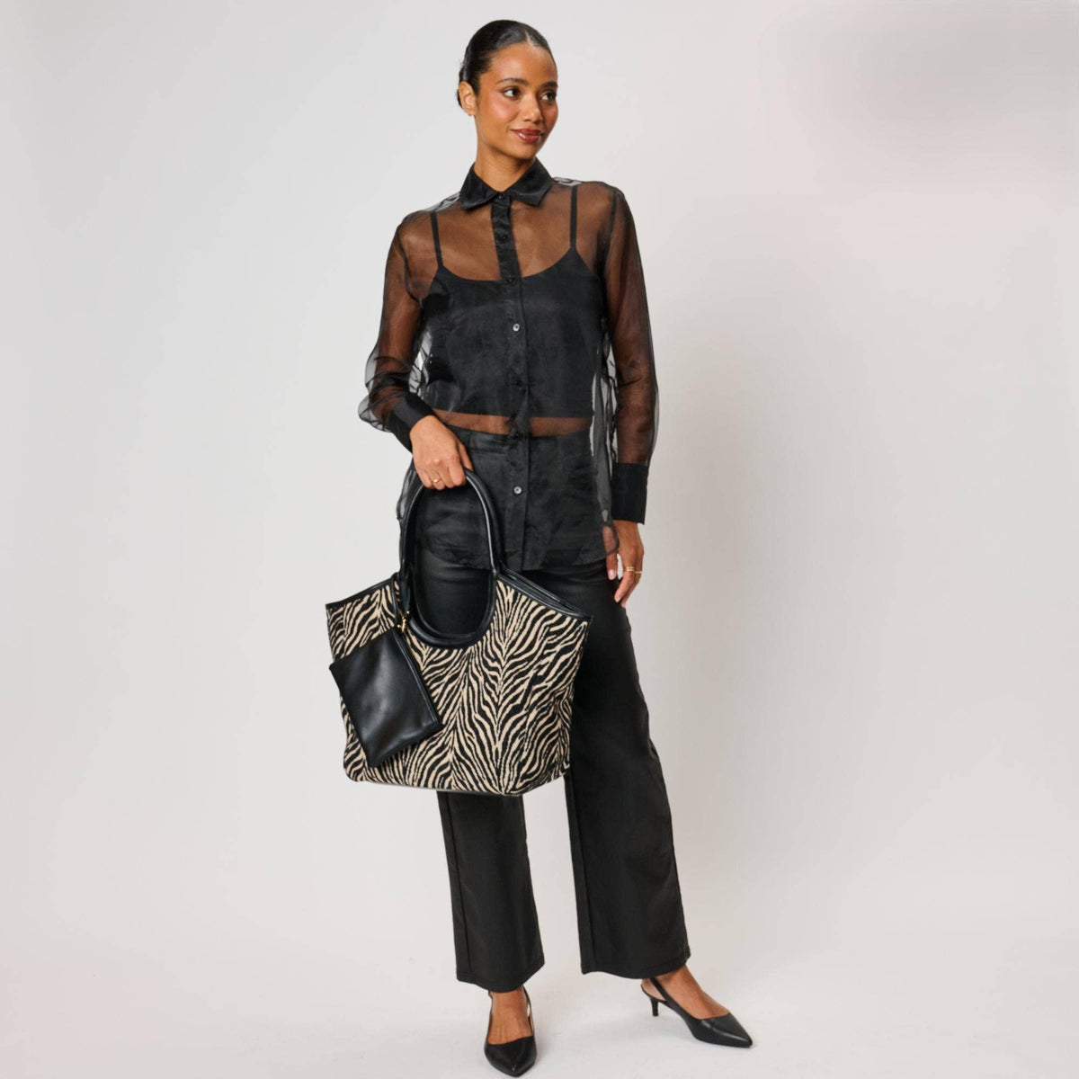 Delilah - Zebra Tote