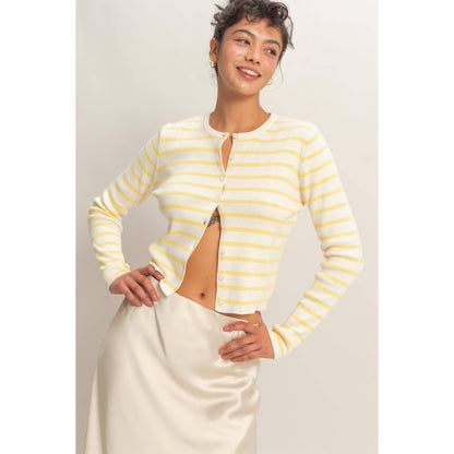 Striped Yellow Cardigan