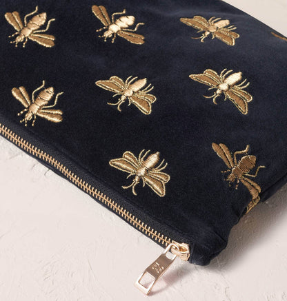 Honey Bee Everyday Pouch: Velvet / Charcoal