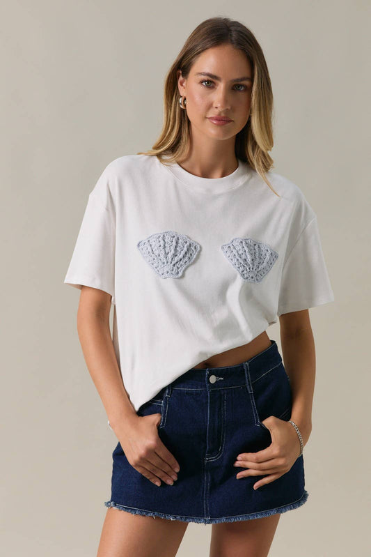 Seashell Crochet Tee