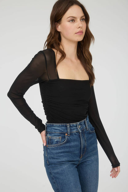 Jessa Sheer Long Sleeve Top
