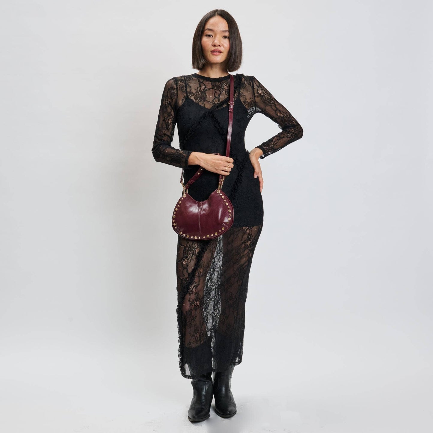 Nova Burgandy Crossbody