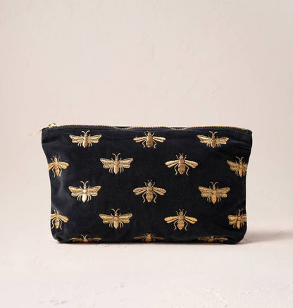 Honey Bee Everyday Pouch: Velvet / Charcoal